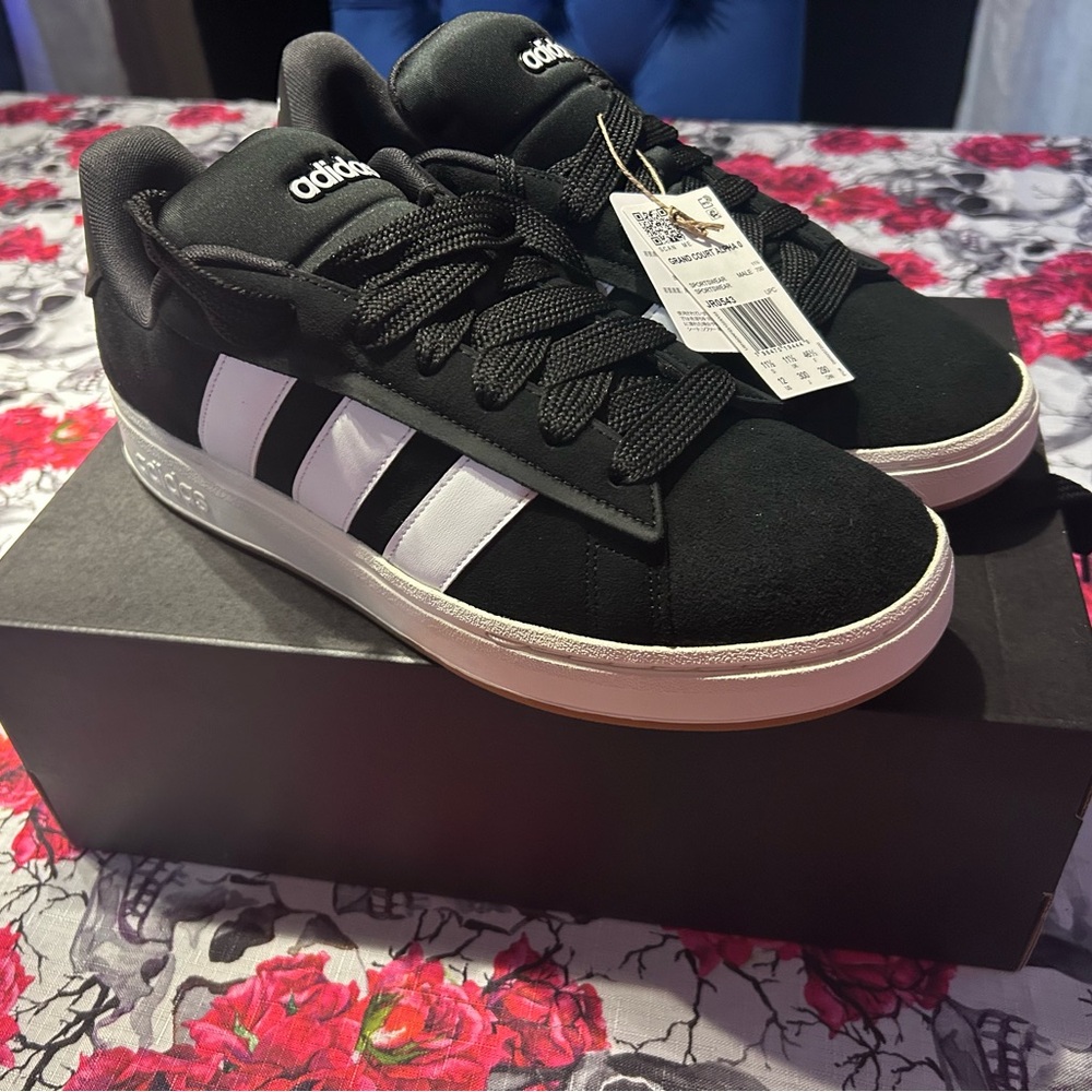 Adidas Grand Court Alpha Black and White Shoes NWT